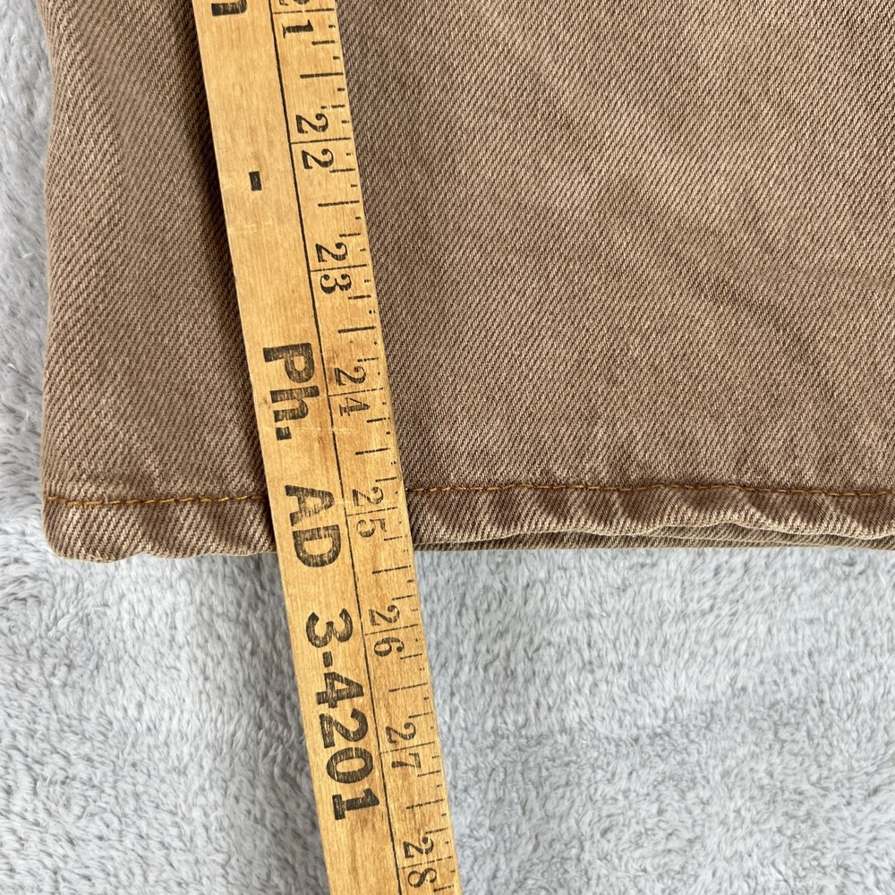 We The Free Baggy Wide Leg Baggy Jeans 27 Brown High Rise Free People Button Fly - Picture 7 of 8